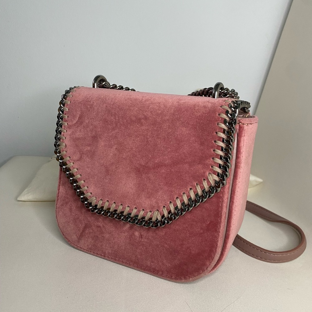Stella McCartney pink crossbody purse.